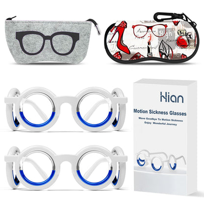 Hion Motion Sickness Glasses – Ultra-Light, Portable 2-Pair Pack for Travel Sickness