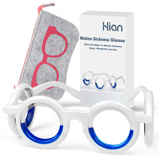 Hion Motion Sickness Glasses – Car, Boat, and Flight Sickness Relief (Red Box)