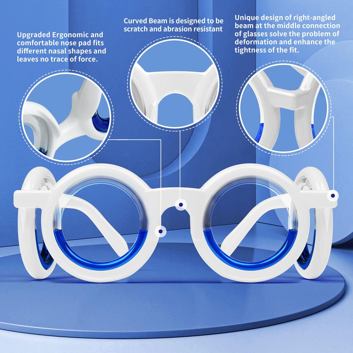 Hion Motion Sickness Glasses – Drug-Free Travel Sickness Relief (Blue)