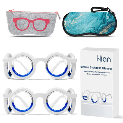 Hion Motion Sickness Glasses – Ultra-Light 2-Pair Pack for Travel