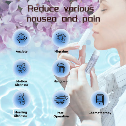Hion Nausea Relief Inhaler 6-Pack for Motion Sickness & Morning Sickness | Natural Mint Aromatherapy