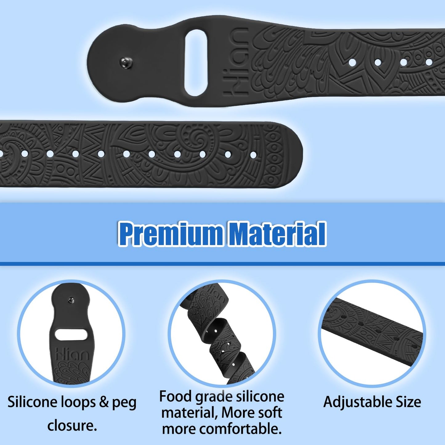 Hion Motion Sickness Bands – 3-Pair Sea Sickness Wristbands (Black) for Nausea, Travel & Morning Sickness