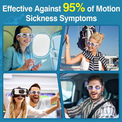 Hion Adult Anti-Motion Sickness Smart Glasses | Ultra-Light Travel Relief