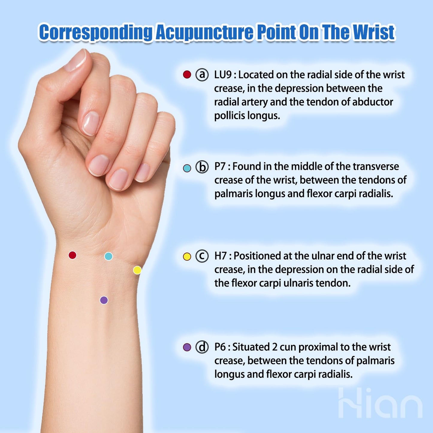 Hion Motion Sickness Bracelets — Acupressure Nausea Bands (2 Pairs, Blue & Beryl)