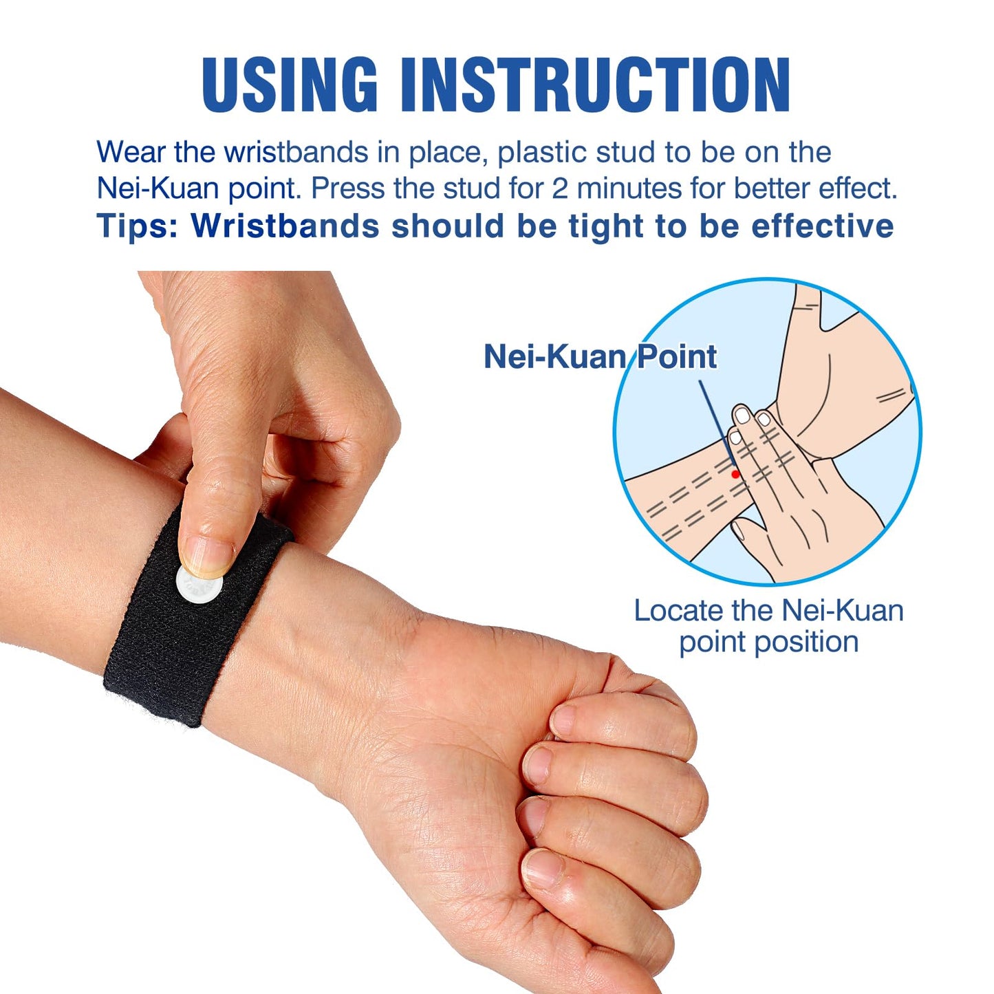 Hionfurt Motion Sickness Bands – Acupressure Nausea Relief for Travel