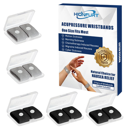 Hionfurt Motion Sickness Bands – Acupressure Nausea Relief for Travel