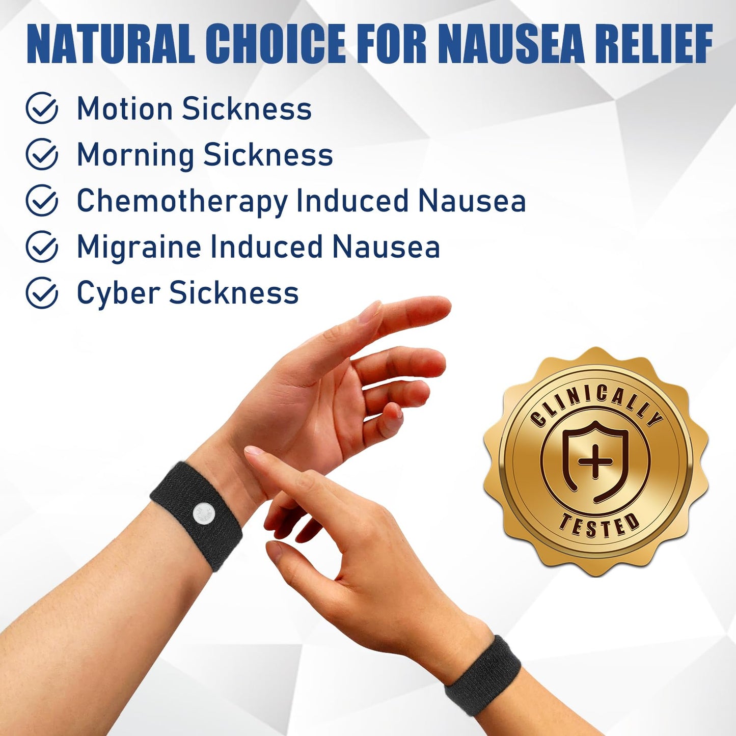 Hionfurt Motion Sickness Bands – Acupressure Nausea Relief for Travel