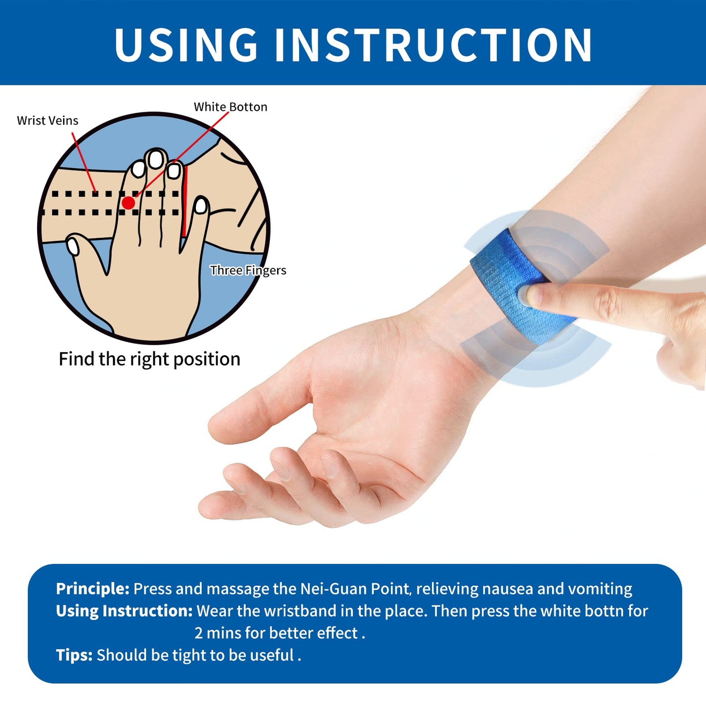 HIONXMGA 6 Pairs Motion Sickness Bands – Natural Acupressure Nausea Relief for Car, Cruise & Flight Travel (Adults & Kids)