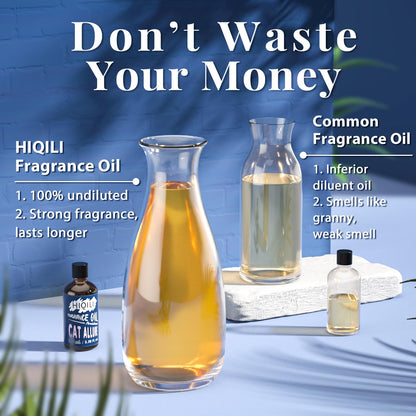 HIQILI Cat Allure Essential Oil 100ml | Fresh Fragrance for Aromatherapy, Diffusers, Candles & Soap