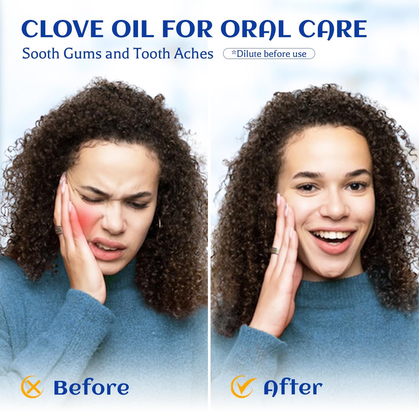 HIQILI 100ML Clove Oil for Teeth & Gums - 100% Pure Essential Oil, 3.38 Fl oz