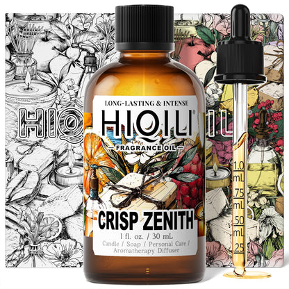 HIQILI Crisp Zenith Fragrance Oil for Diffuser - Inspired by P.RAL.Lau-ren Rd.Wht & Blu - 1 fl oz