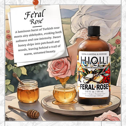 HIQILI Feral Rose Fragrance Oil – Candles & Diffusers, Inspired by Gr-Lain ROS.B-Bare