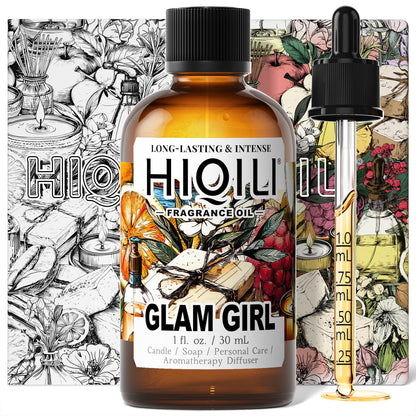 HIQILI Glam Girl Fragrance Oil – Inspired by Her-rera G.Girl | Candle, Soap & Diffuser, 1 oz