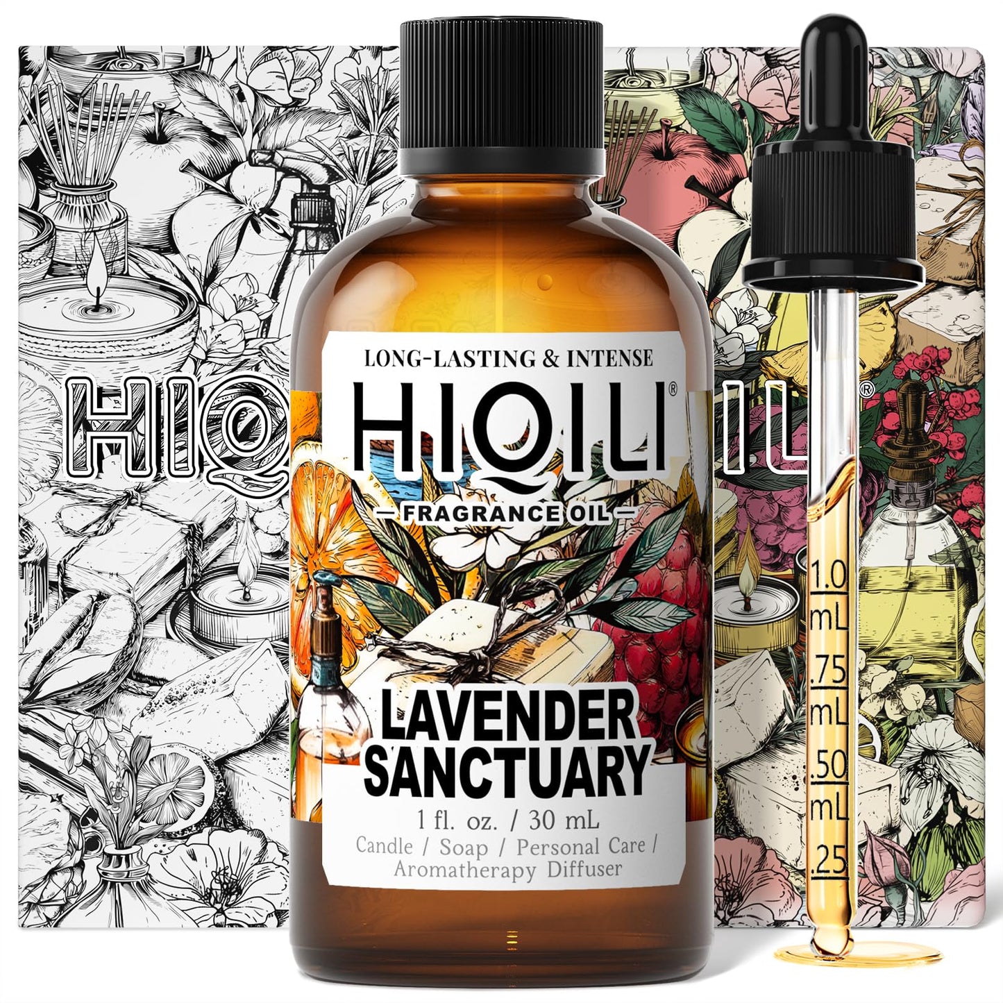 HIQILI Lavender Sanctuary Fragrance Oil – Diffuser, Candle & Soap (1 fl oz)