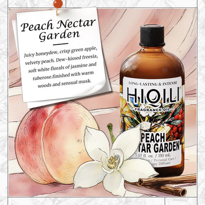 HIQILI Peach Nectar Garden Fragrance Oil – Diffuser, Candle & Soap Making (5.07 fl oz)