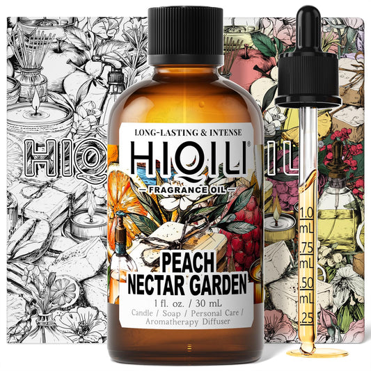 HIQILI Peach Nectar Garden Fragrance Oil for Diffusers – 1 fl oz
