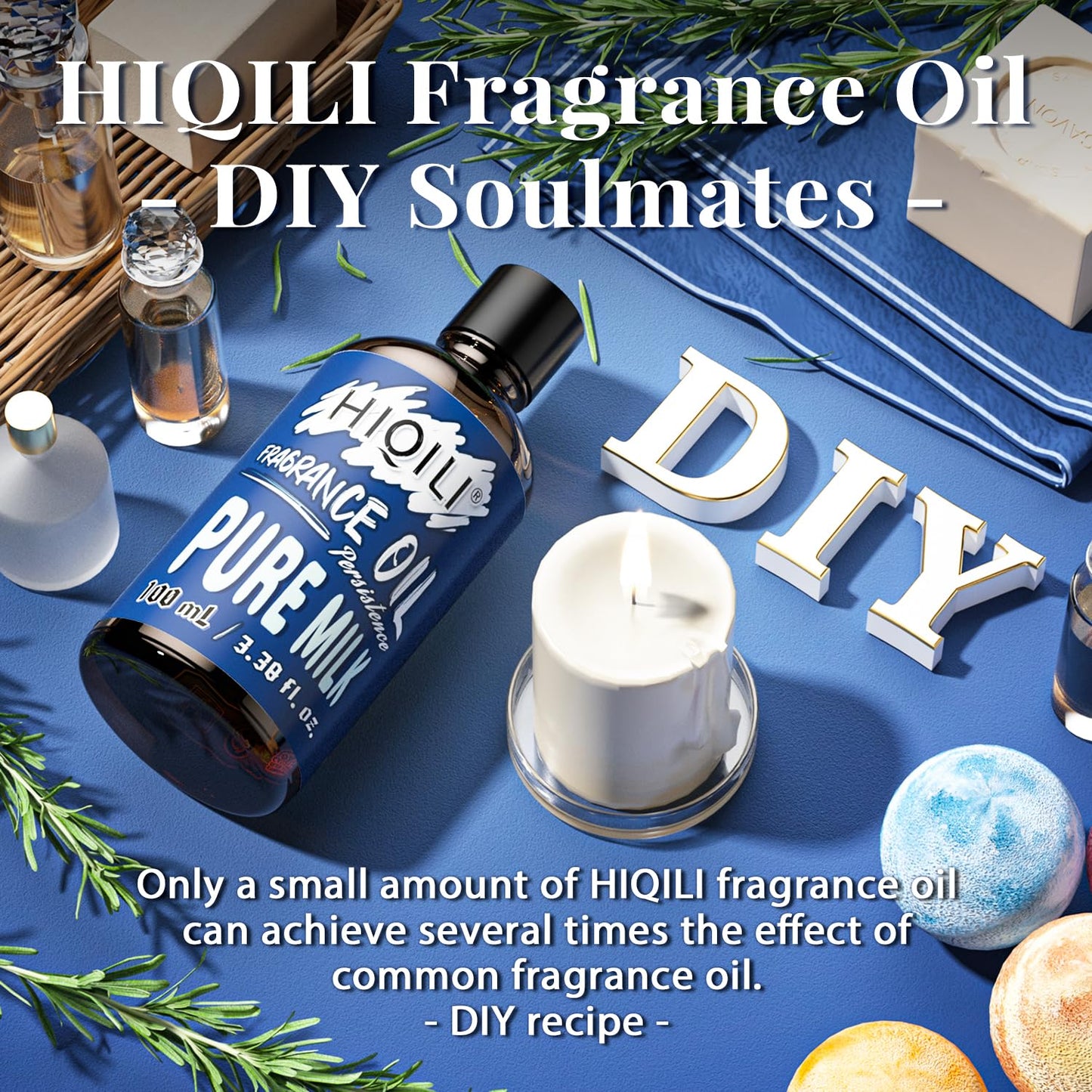 HIQILI Pure Milk Essential Oil 100ml – Fragrance Oil for Diffusers, Soap & Candles