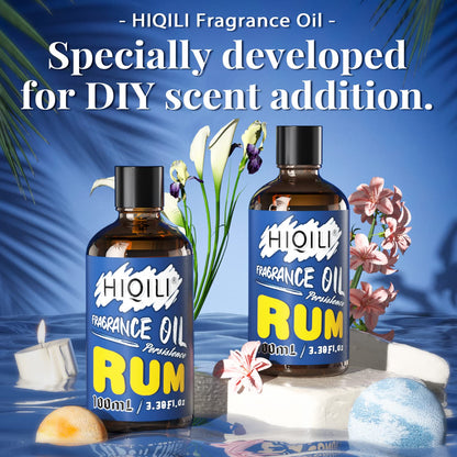 HIQILI Rum Essential Oil - Sweet Mellow Fragrance for Diffuser & DIY (3.38 fl oz)