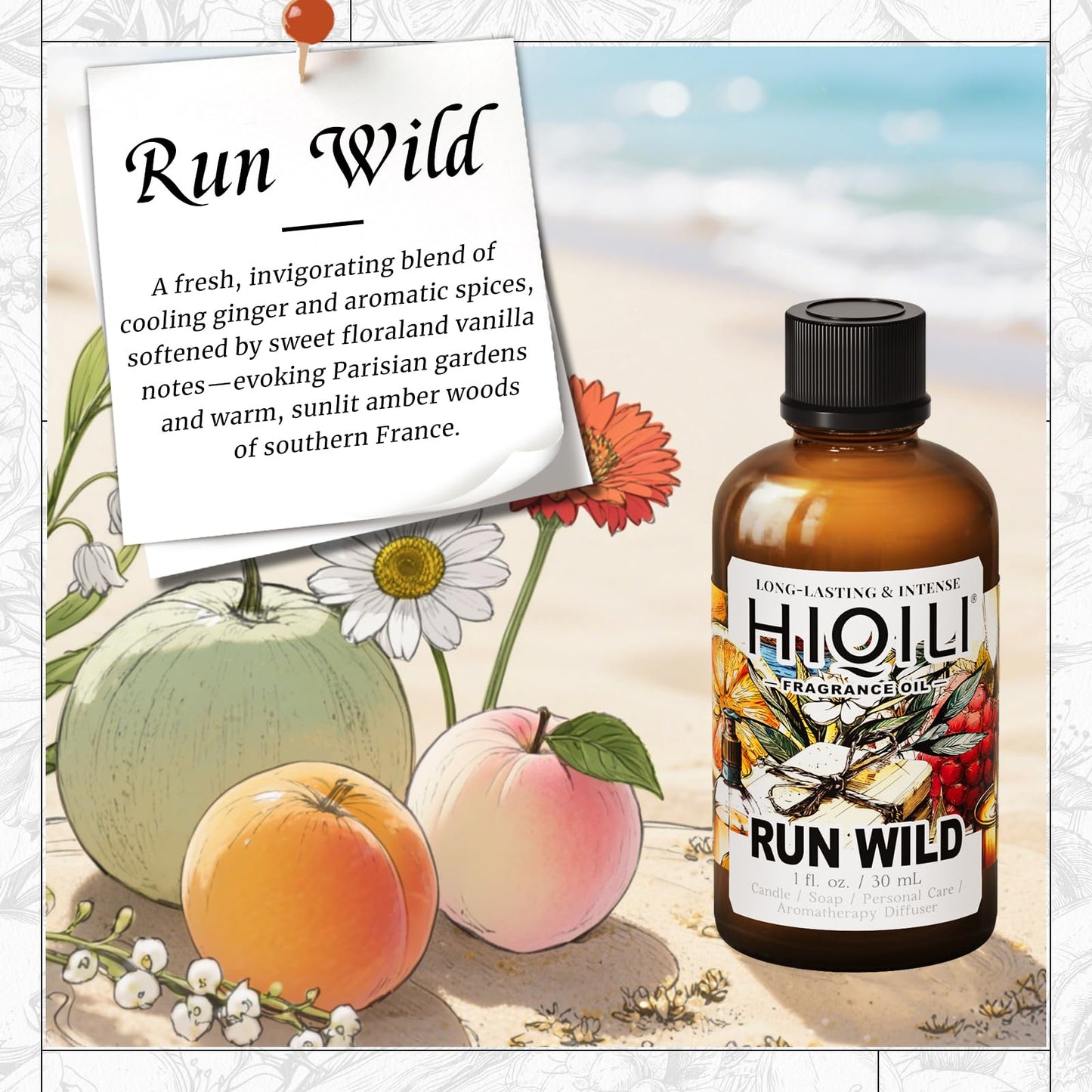 HIQILI Run Wild Fragrance Oil – Inspired by Cl.Klein E-Scape, 1 oz