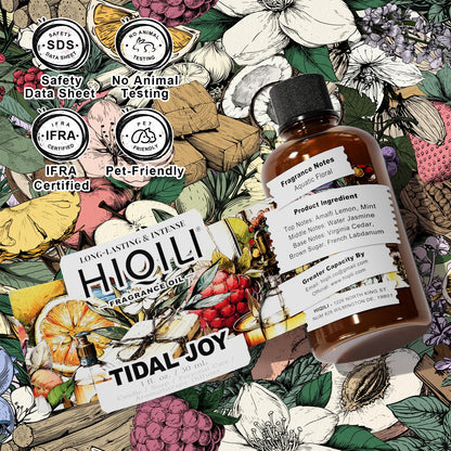 HIQILI Tidal Joy Fragrance Oil – Brown Sugar & Lemon Notes | Diffuser, Candle, Soap, Perfume Making | 1 fl oz