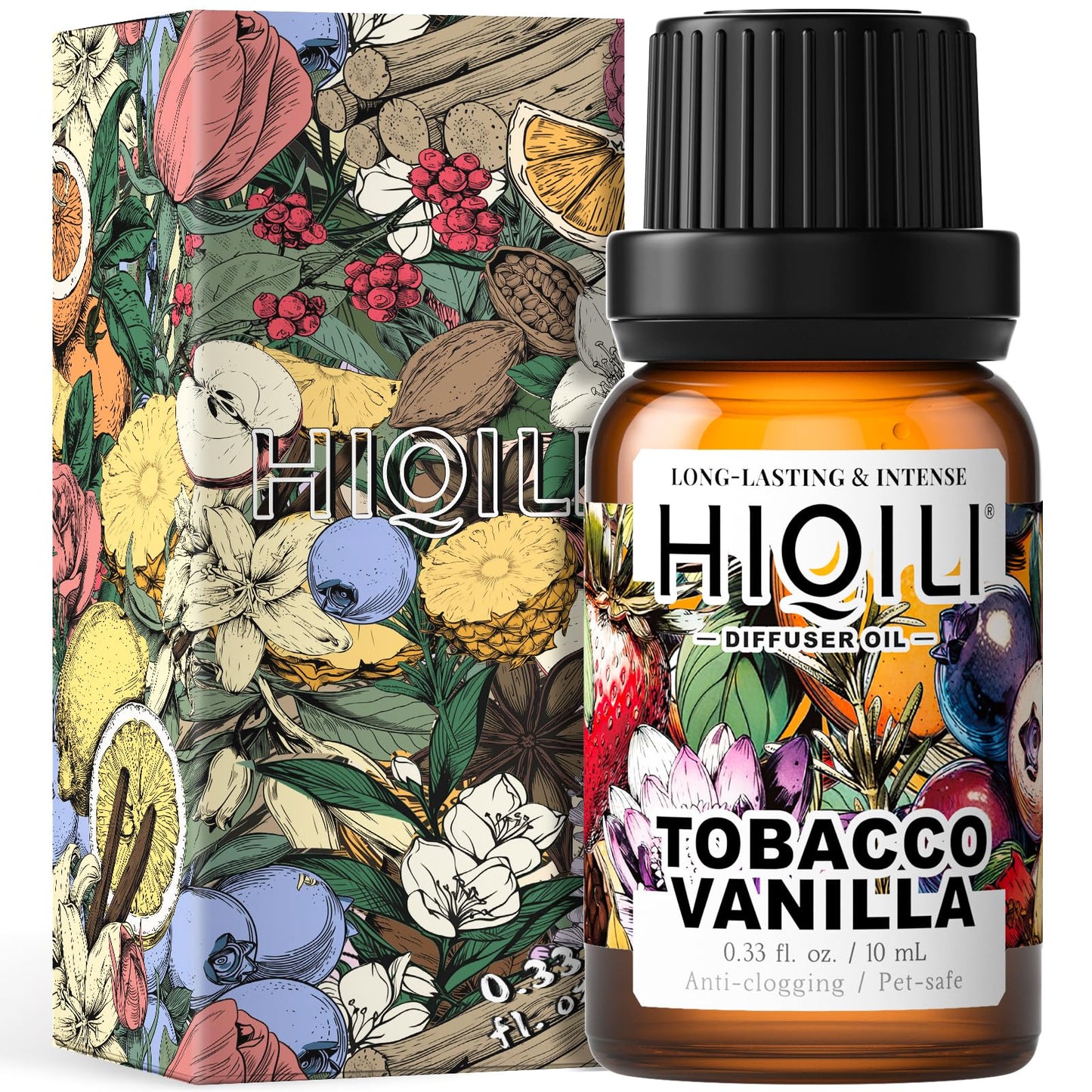 HIQILI Tobacco Vanilla Fragrance Oil – Diffuser & Humidifier Refill, Hotel-Grade Scent, 0.34 fl oz
