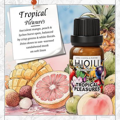 HIQILI Tropical Pleasures Diffuser Oil – Water & Waterless Diffusers | 0.34 fl oz