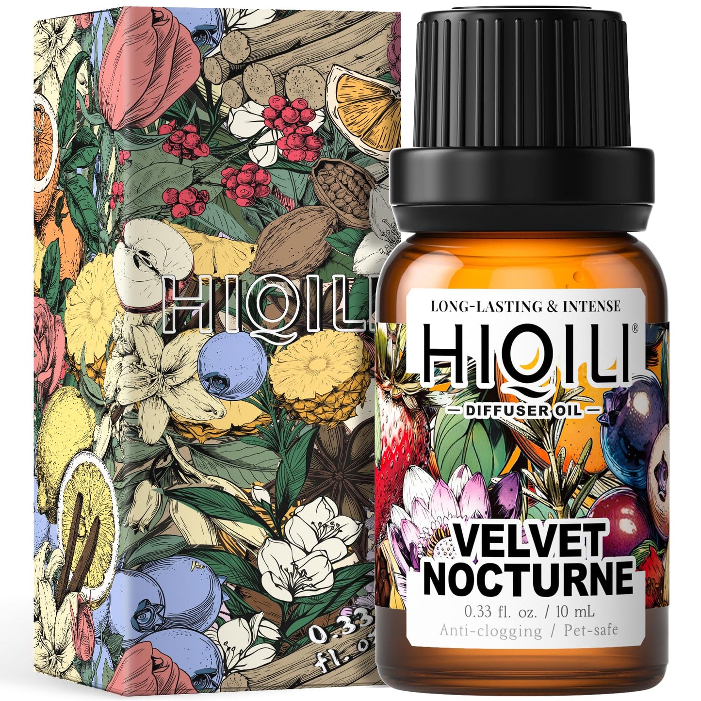 HIQILI Velvet Nocturne Diffuser Oil – Luxury Fragrance for Hotels & Homes | 0.34 Fl Oz, Pet Safe