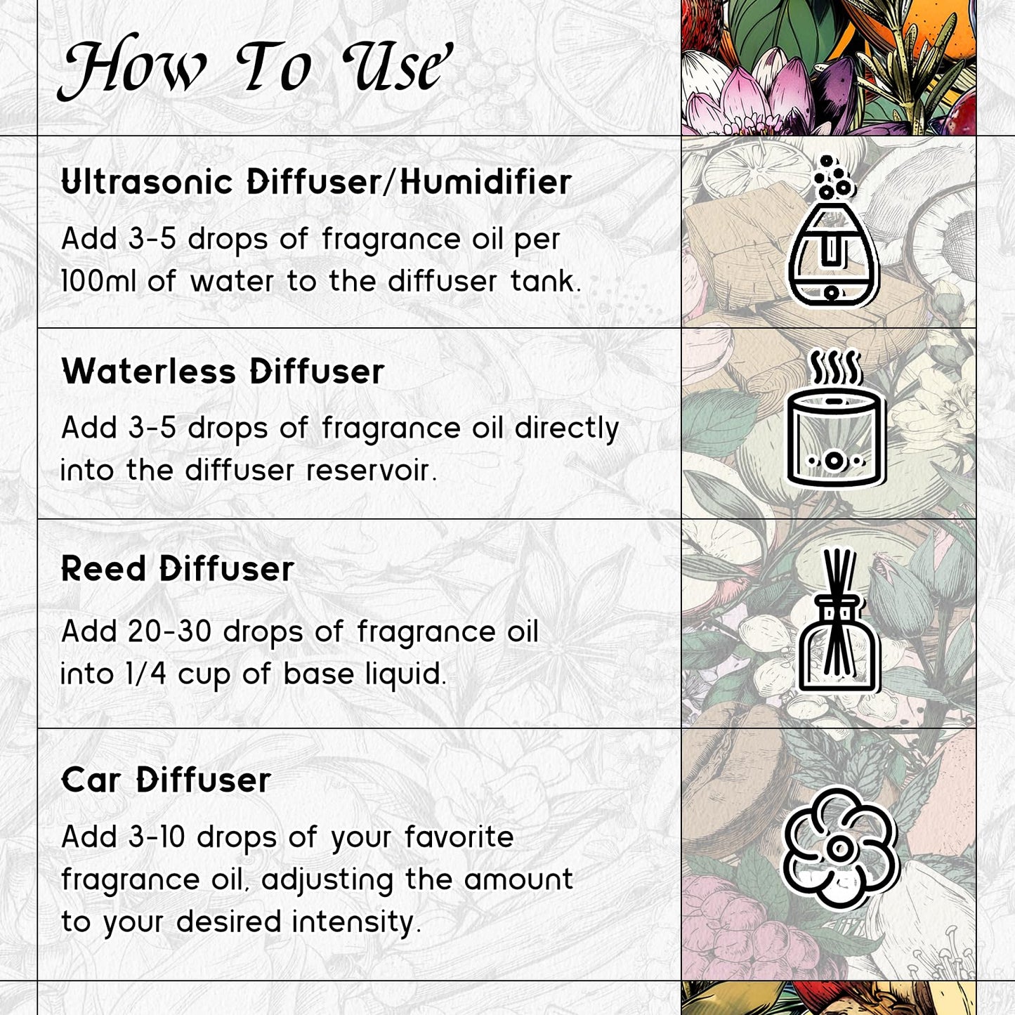 HIQILI Love of Water Diffuser Oil for Aromatherapy – Inspired by L'Eau (0.34 fl oz)
