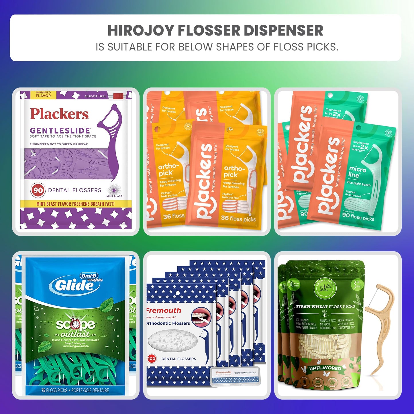 Empty Floss Pick Holder | Portable Flosser Dispenser by HIROJOY