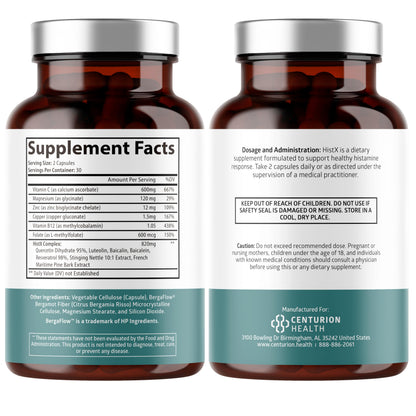 Histx Support Supplement – Quercetin, Stinging Nettle, Vitamin C & Pine Bark | 60 Vegan Capsules