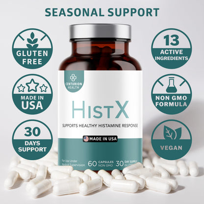 Histx Support Supplement – Quercetin, Stinging Nettle, Vitamin C & Pine Bark | 60 Vegan Capsules