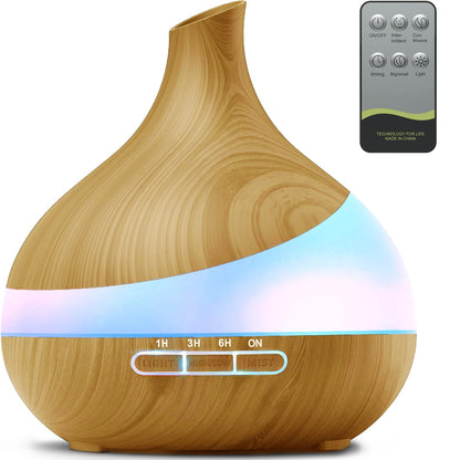 HJTHJT 500ml Essential Oil Diffuser with Remote – 14-Color LED Night Light