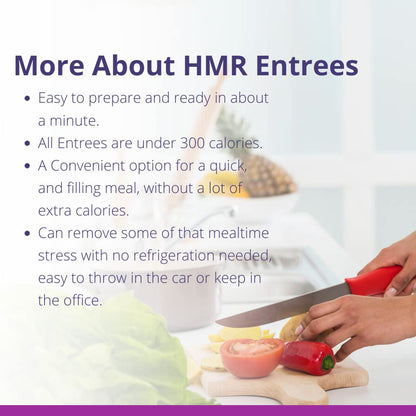 HMR Variety Entrée Packs – Ready-to-Eat, High-Protein, Low-Calorie Meals (7-8 oz) | Pack of 17