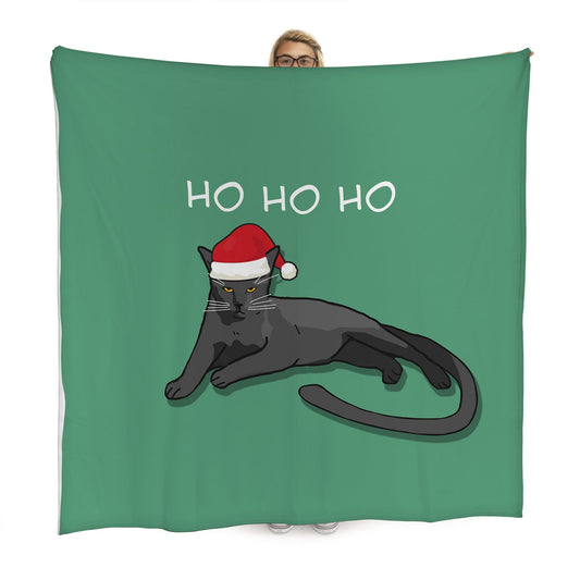 Sarcastic Cat - Xmas - Fleece Blanket
