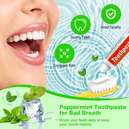 HOFASON 200 Tubes Travel Size Toothpaste Bulk Pack – 0.18 oz Peppermint (2.28 x 0.78 in)