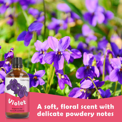 Holamay Violet Fragrance Oil – 100 ml Premium Floral Scent for Candles, Soaps & Diffusers