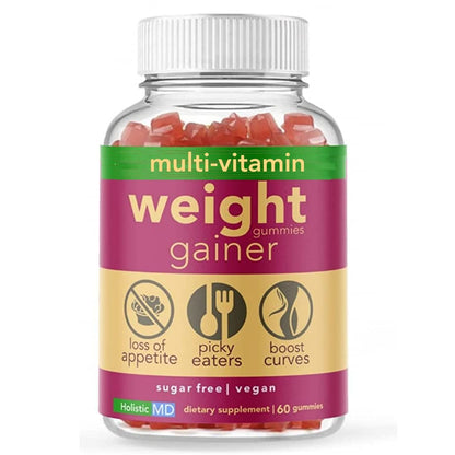 Holistic MD Gainer Gummies – 60 Count, 10 in 1 – Clinically Studied, Non-GMO Vegan