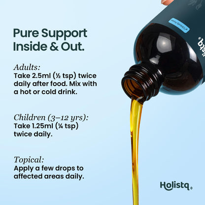 Holistiq Black Cumin Seed Oil Organic | Non-GMO & Vegan | 250 mL