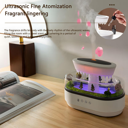 Holwim Cloud Rain Essential Oil Diffuser 250ml – 7-Color Light, Auto-Off, White Noise