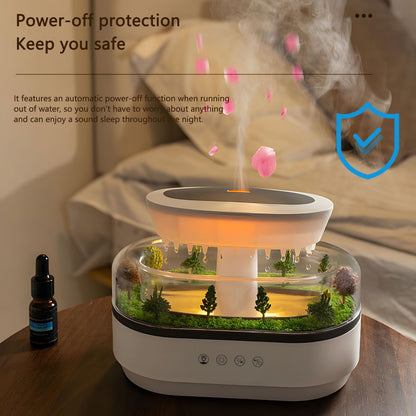Holwim Cloud Rain Essential Oil Diffuser 250ml – 7-Color Light, Auto-Off, White Noise