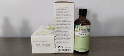 PHATOIL Jasmine Essential Oil 3.38 Fl Oz (100ml) with Glass Dropper