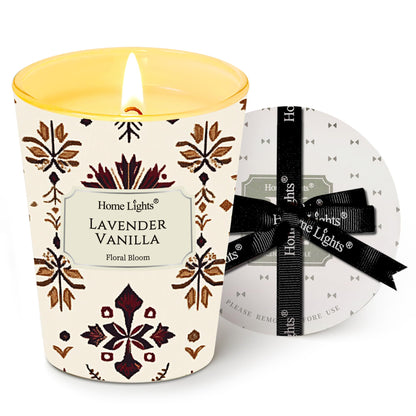 HomeLights Lavender Vanilla Soy Wax Candle - 6.7oz, 1-Wick Aromatherapy Gift