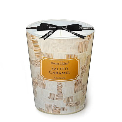 HomeLights Salted Caramel Soy Wax Candle – 6.7oz, 1-Wick, Aromatherapy Gift