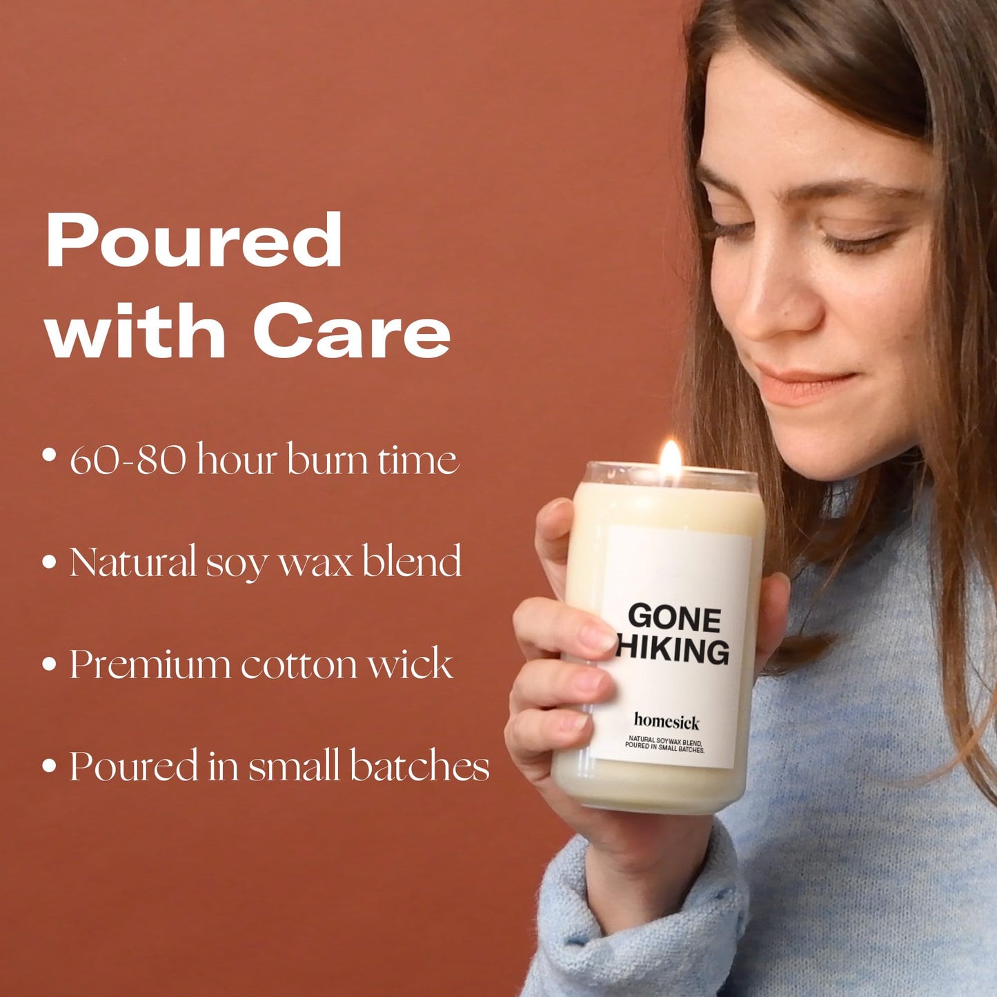 Homesick Gone Hiking Scented Candle – 13.75 oz, Pine, Jasmine & Sandalwood