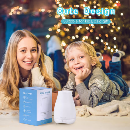 Homeweeks 100ml Colorful Essential Oil Diffuser | Adjustable Mist & Auto Off