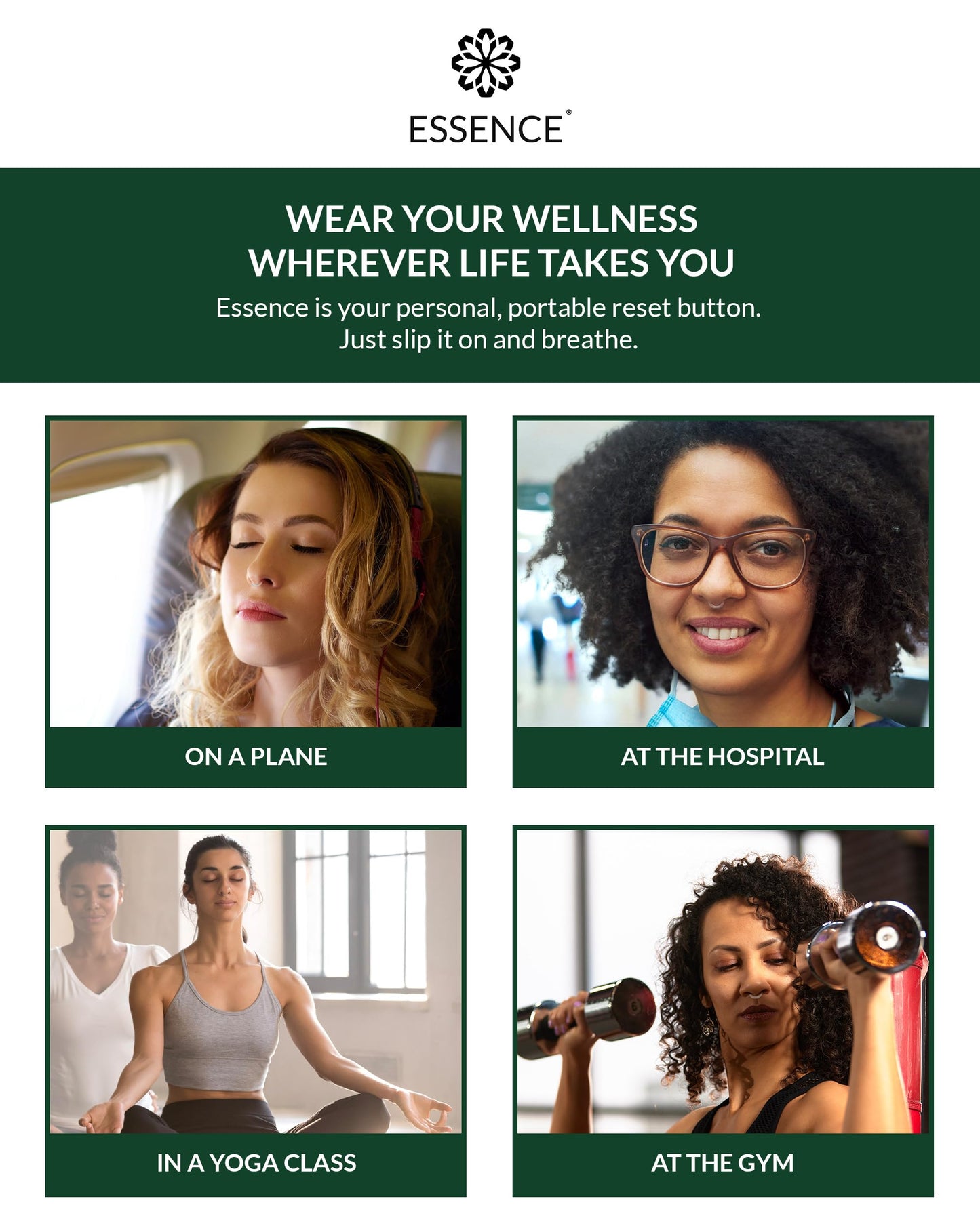 HONÉ Essence Wearable Aromatherapy Nasal Diffuser – Eucalyptus Inhaler for Stress & Mood Support | Made in USA, Travel-Friendly