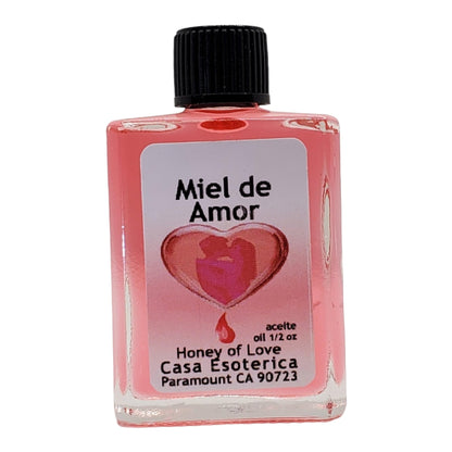 Honey of Love Oil (Miel de Amor Aceite) - Spiritual Anointing Oil | CASA ESOTERICA MAGICK SPACE | Romance Spell - 0.5 FL OZ