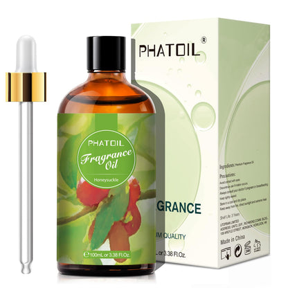 Honeysuckle Fragrance Oil 100ml | PHATOIL Aromatherapy Essential Oil for Diffuser, DIY Candles