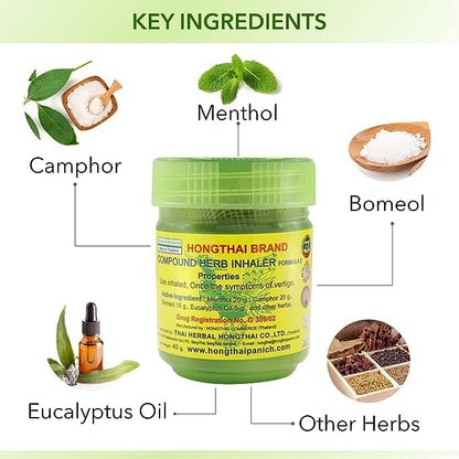 Hong Thai Traditional Thai Herbal Inhaler - Mood Enhancement & Relaxation