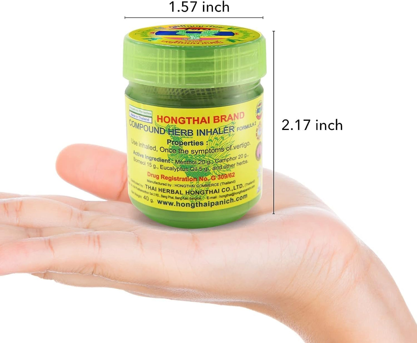 Hong Thai Traditional Thai Herbal Inhaler - Mood Enhancement & Relaxation
